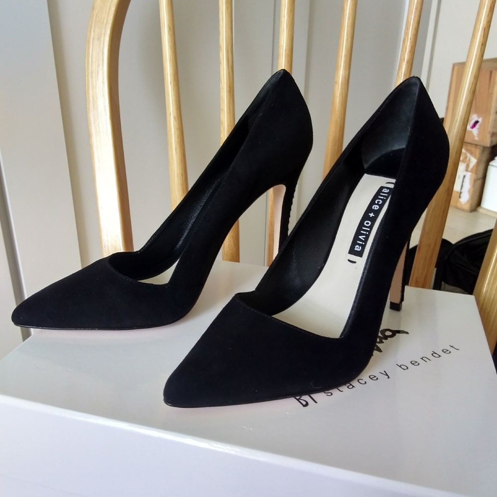 Alice + Olivia Kid Suede Heels